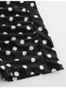 Charming Polka Dot Halter Pleated Slim Waist Bikini Swimsuit With Boyshorts For Beach Vacation