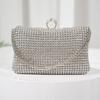 Diamanten Abendtaschen für Damen Silber Luxus Umhängetaschen Hochzeitsfeier Bankett Clutch Tasche Bling Kette Strass Handtaschen