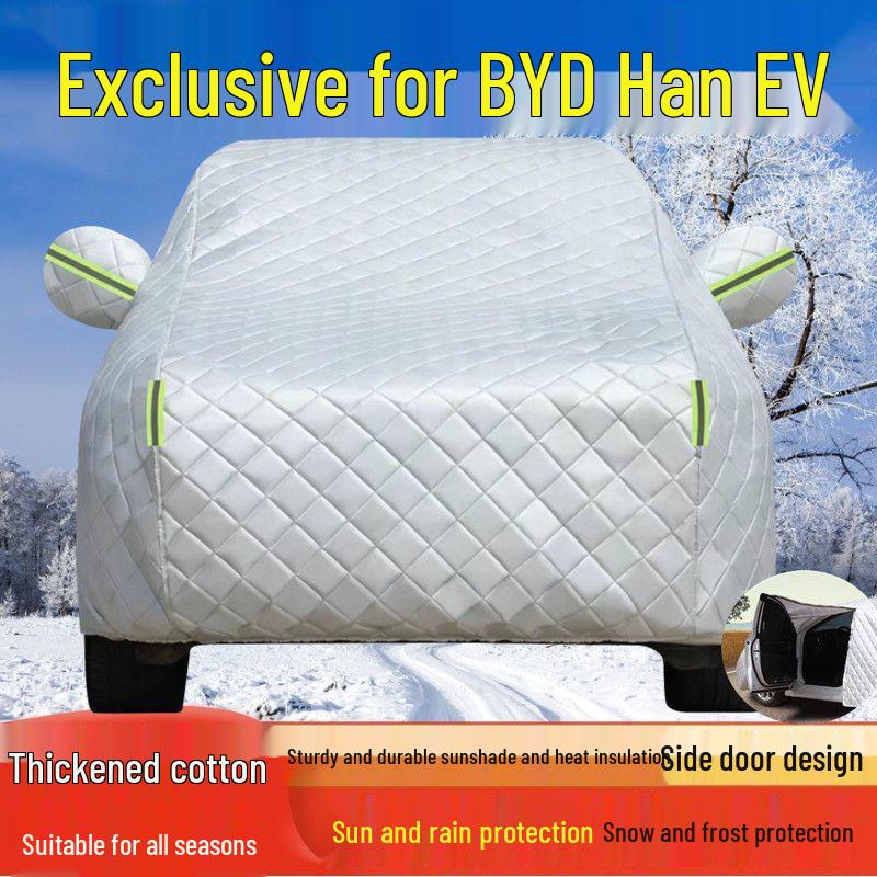 BYD Han EV Car Cover: Sun, Rain, Dust Protection, Heat Insulation, Thick Sunshade Cover. BYD Han EV
