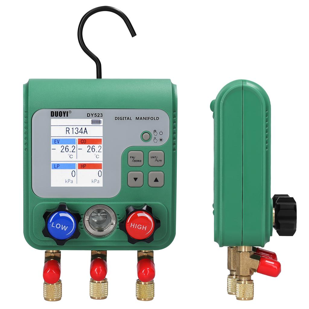 Electronic Air Conditioning Refrigerant Fluoride Meter Vacuum Pressure Gauge Digital Manifold Gauge