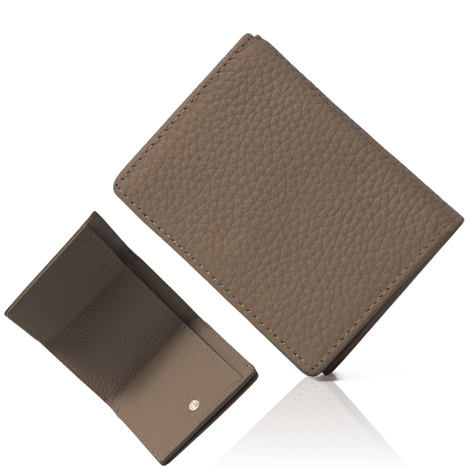 

Blanc Pomme Women s Cowhide Leather Tri-Fold Wallet, Mini Wallet, Coin Purse, Card Slots, Anti-Skimming, Compact Wallet, bp-1057, Mocha