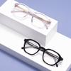 Acetate Men Women Large Oval Spectacle Colorful Transparent Stylish Eyeglasses Frame For Medical Optical Prescription Lenses