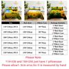 Sunflower Bed Sheets and Pillowcases for Single Double Beds Bedsheets Set with Pillow Case 2pcs 3pcs Queen Full Size 3D Soft