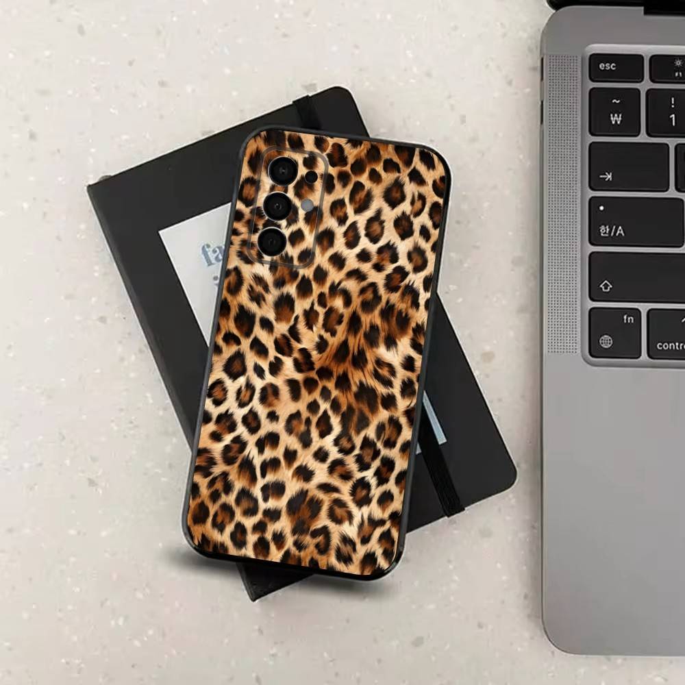 Fashion Art Leopard Print  Phone For Samsung Galaxy A53,31,52,72,41,22,73,32,71,Note,J7,8,9,5G Soft Black Silicone Case