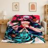 Pătură de Flanelă Anime Jujutsu Kaisen cu Personajele Itadori Yuj, Pătură Moale și Caldă pentru Dormitor, Sufragerie, Pat, Călătorie, Picnic, Copil