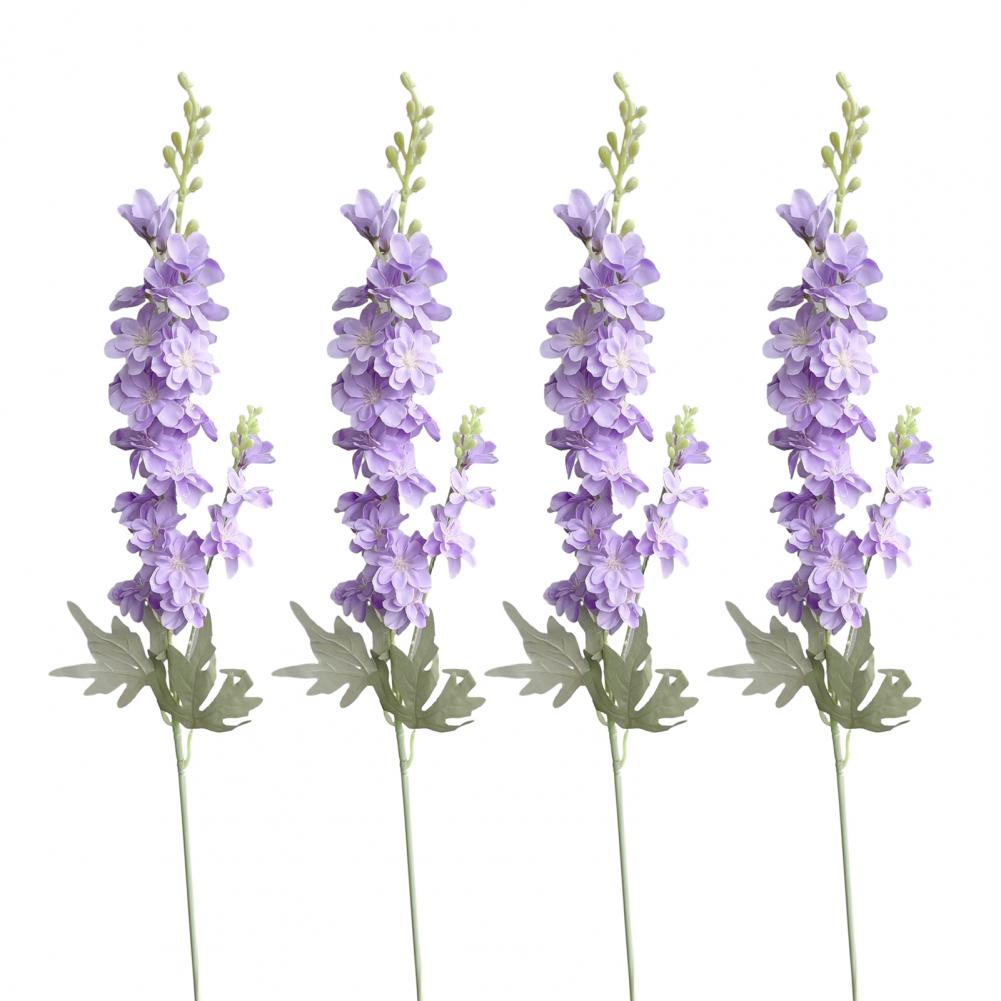 Künstliche Blume Rittersporn Künstliche Blume 4 Stück Künstliche Ritterspornblumen für Vasenfüllung 33,46 Zoll Lang Kunstseide