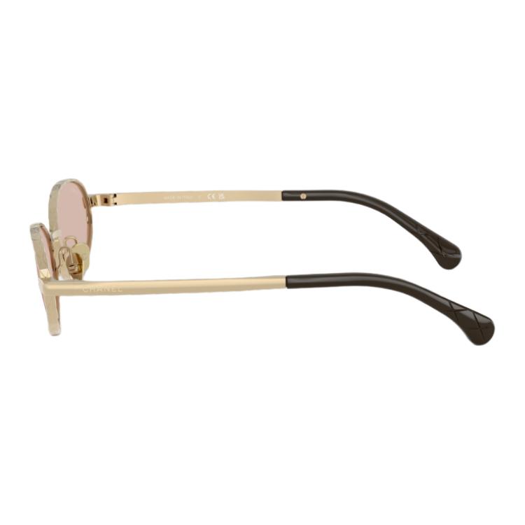 Chanel Custom Design Metal Oval Sunglasses Women sunglasses Light-Gold CH2227S-C310SW