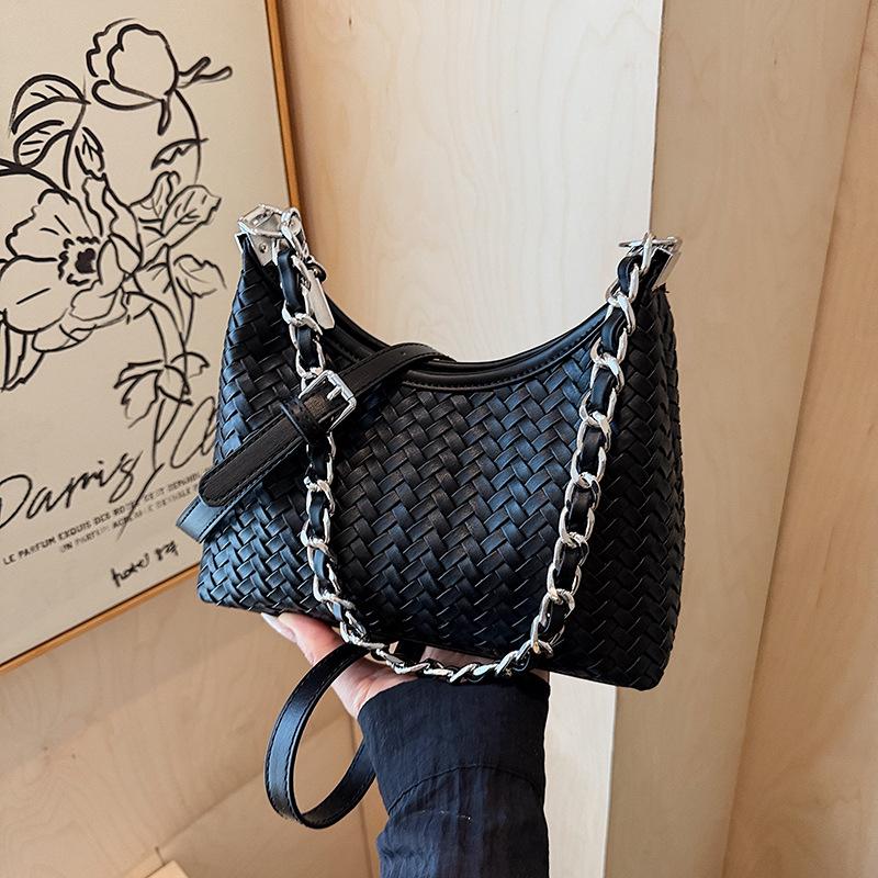 2025 Trendige gewebte Damen-Umhängetasche: Vielseitige Schulter- & Unterarmtasche