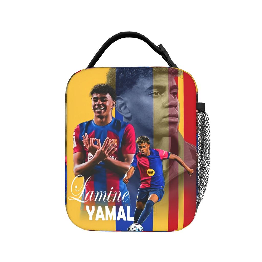 Soccer 19 Lamine Y-Yamal Insulated Lunch Bags Cooler Bag Reusable,Meal Container High Capacity Tote Lunch Box Food Storage Bags