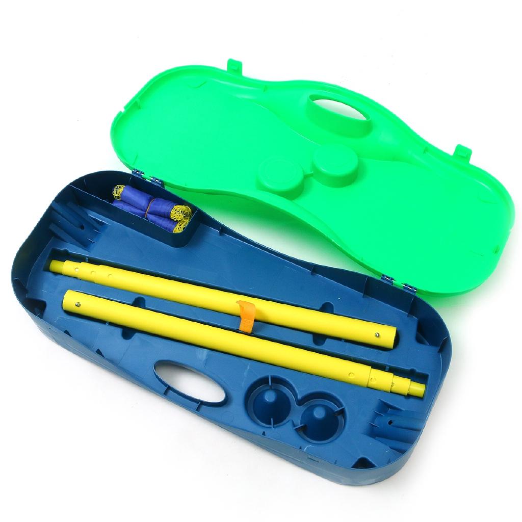 3-in-1 Outdoor Portable Badminton Set Tennis Volleyball Net with Stand Battledore 280X160cm