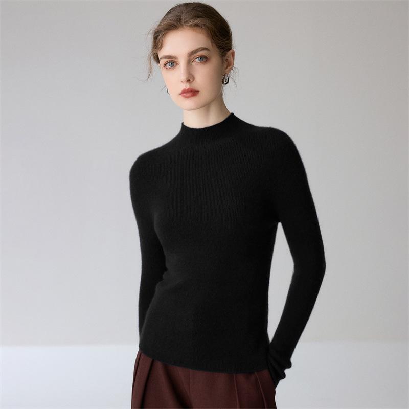 Women's Premium 100% Pure Cashmere Seamless Pullover Sweater - Versatile Knit Top