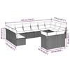 VidaXL Salon de Jardin avec Coussins 12 pcs, Canapés de Terrasse, Ensemble de Meubles d'Extérieur Patio, Moderne, Marron 3218433