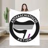 Antifaschistische Aktion Weiche Decken Camping Plüsch Überwurfdecke Flauschige Couch Sessel Flanell Tagesdecke Sofa Bettbezug