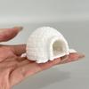 Yousheng Miniature Igloo Figurine Mini Lifelike Ice House Model Fish Tank Hideout Breeding Cave Arctic Igloo Micro Landscape Statue for Aquarium Decor