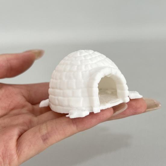 Yousheng Miniature Igloo Figurine Mini Lifelike Ice House Model Fish Tank Hideout Breeding Cave Arctic Igloo Micro Landscape Statue for Aquarium Decor
