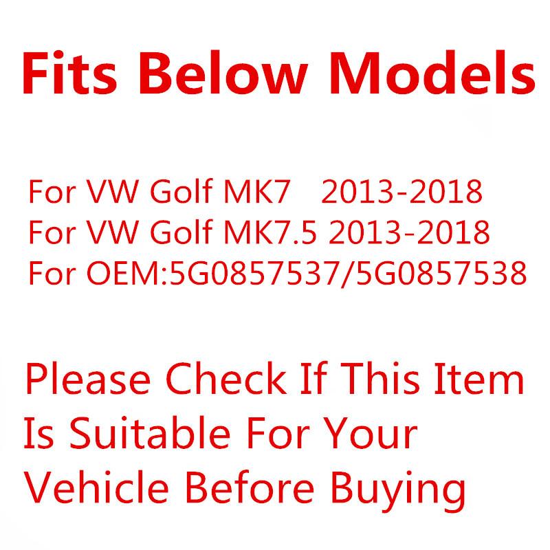 

1 пара автомобильных боковых зеркальных чехлов для VW Golf 7 MK7 MK7.5 Touran L, корпус зеркала заднего вида, автомобильные детали, аксессуары