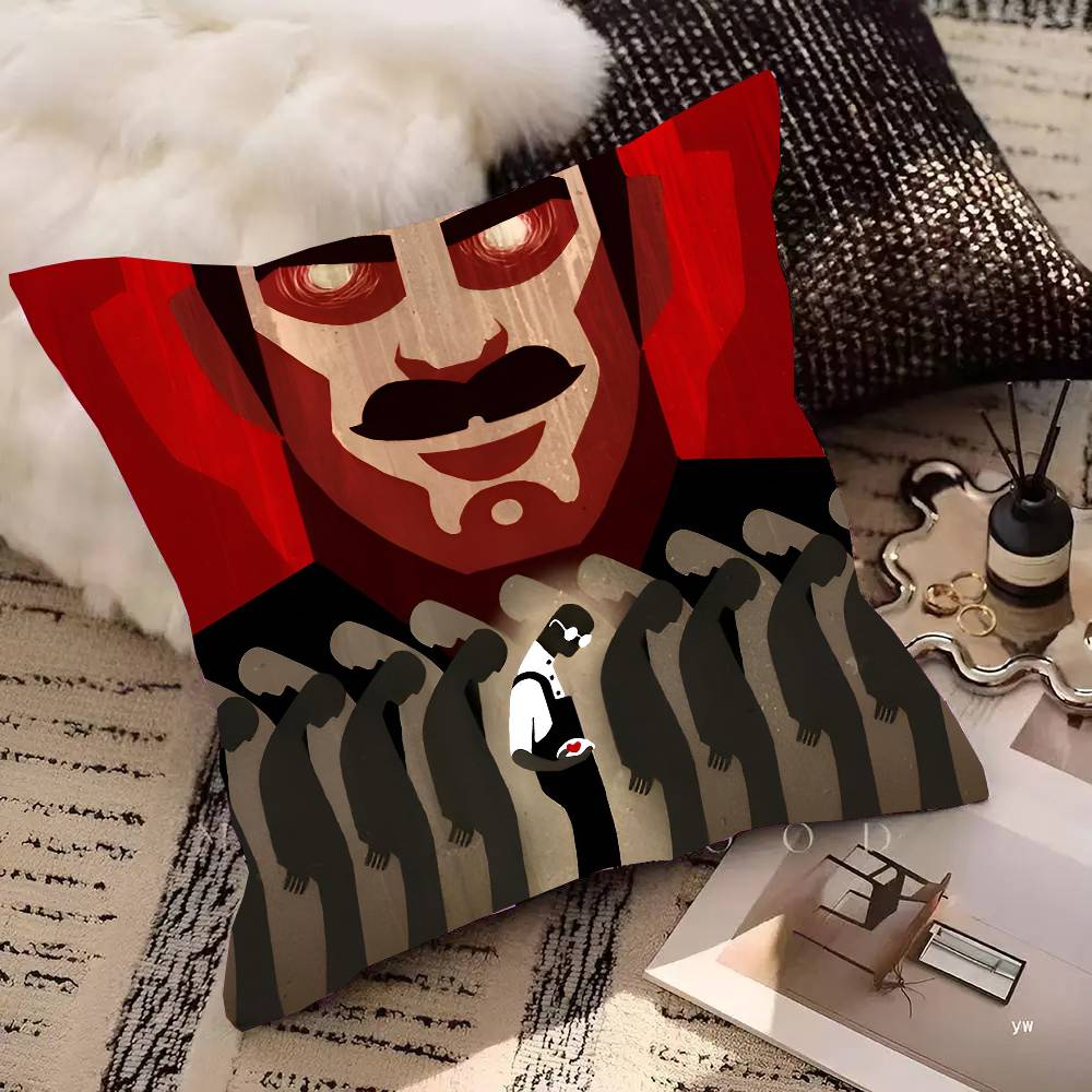 1984 George Orwell Pillow Case Square Pillow Bedroom Sofa Leisure Comfort Cushion Car Home Decoration