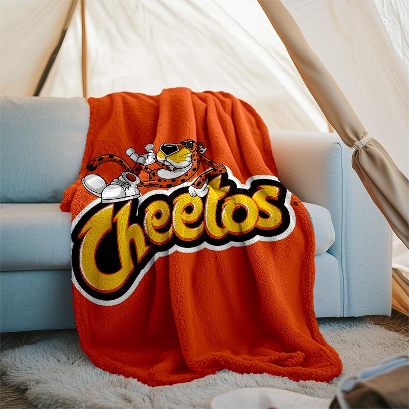 Cheetos Theme Printed Blanket - Perfect for Couch, Bed, Travel & Outdoor Use | Machine Washable, Cozy & Durable.
