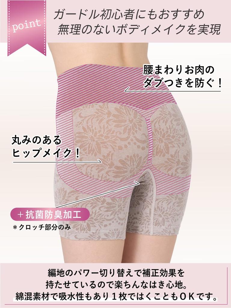 Měkké stahovací prádlo se vzorem gerbery, směs bavlny, velká velikost, spodní prádlo, popelavé [Andijur] [Stahovací prádlo Ari Sugihary] Dámské břicho, boky, stehna,