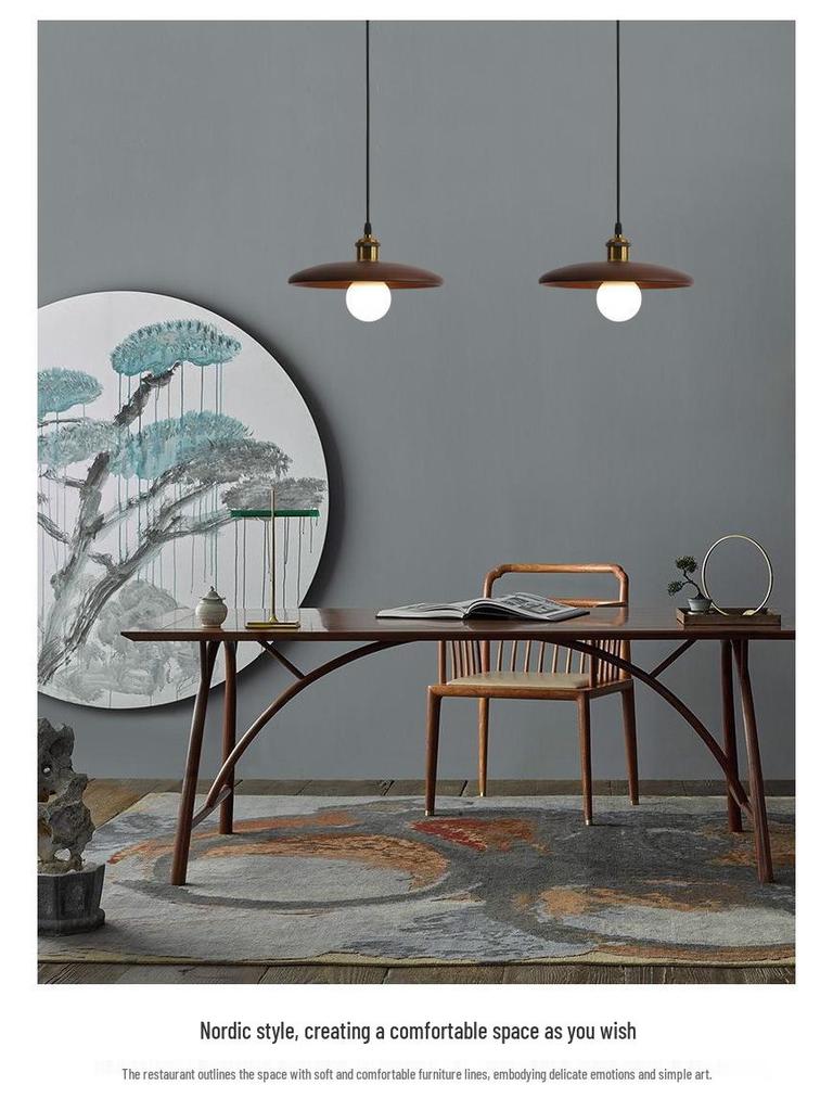 Nordic Solid Wood Pendant Light for Bedroom, Tea Room, Corridor, or Bar