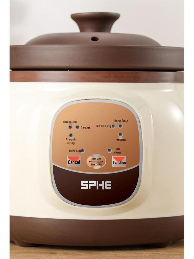 Carefully Selected Multifunctional Purple Clay Electric Slow Cooker: Automatic Soup, Stew, and Porridge Pot