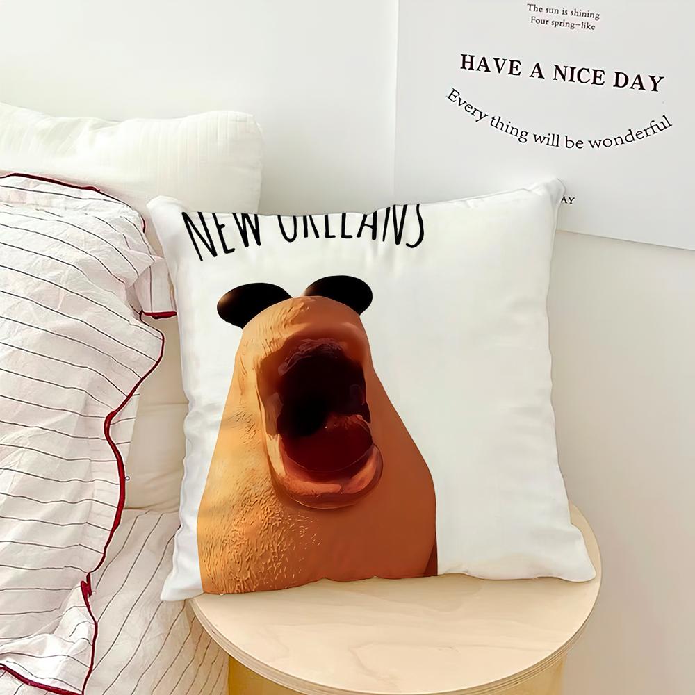 Abstract Funny Marcus The Worm Meme Comfortable Soft Hogar Pillowcase for Sofa Living Room Bed Home Decor Protective Covers