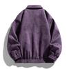 American Retro Purple Lapel Leather Jacket Men's Maillard High-end Suede Couple's Jacket