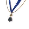 Les Trésors De Lily [N8862] - Golden Blue 'Mineralia' Necklace