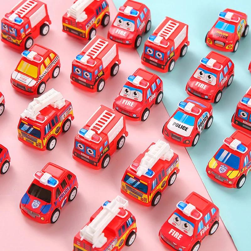 

20Pcs Cute Police Fire Truck Pull Back Car Toys for Kids Fire Fighting Theme Birthday Party Favors Baby Shower Gift School Prize