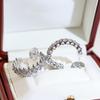 Rivets, Earrings Three Color V Material Original Logo Electroplating 18K Daily Outfit for Birthday Party Ear Studs