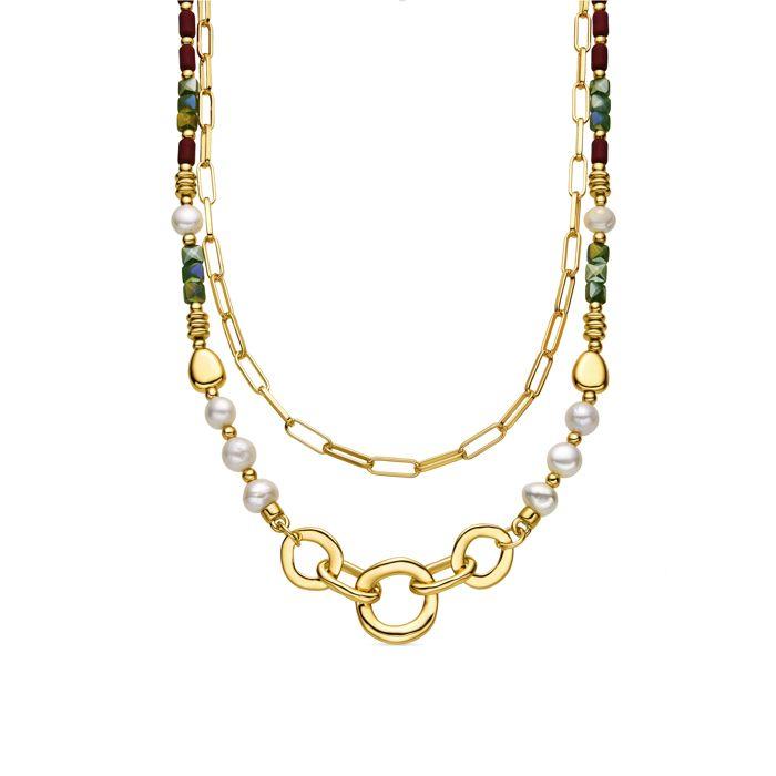 Collier Luxenter Avec Perle Blanche Finition or 18k - Kany