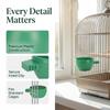 25Pcs Green Mini Bird Parrots Food Water Bowl Parrots Food Water Bowl  Bird Cage Installation