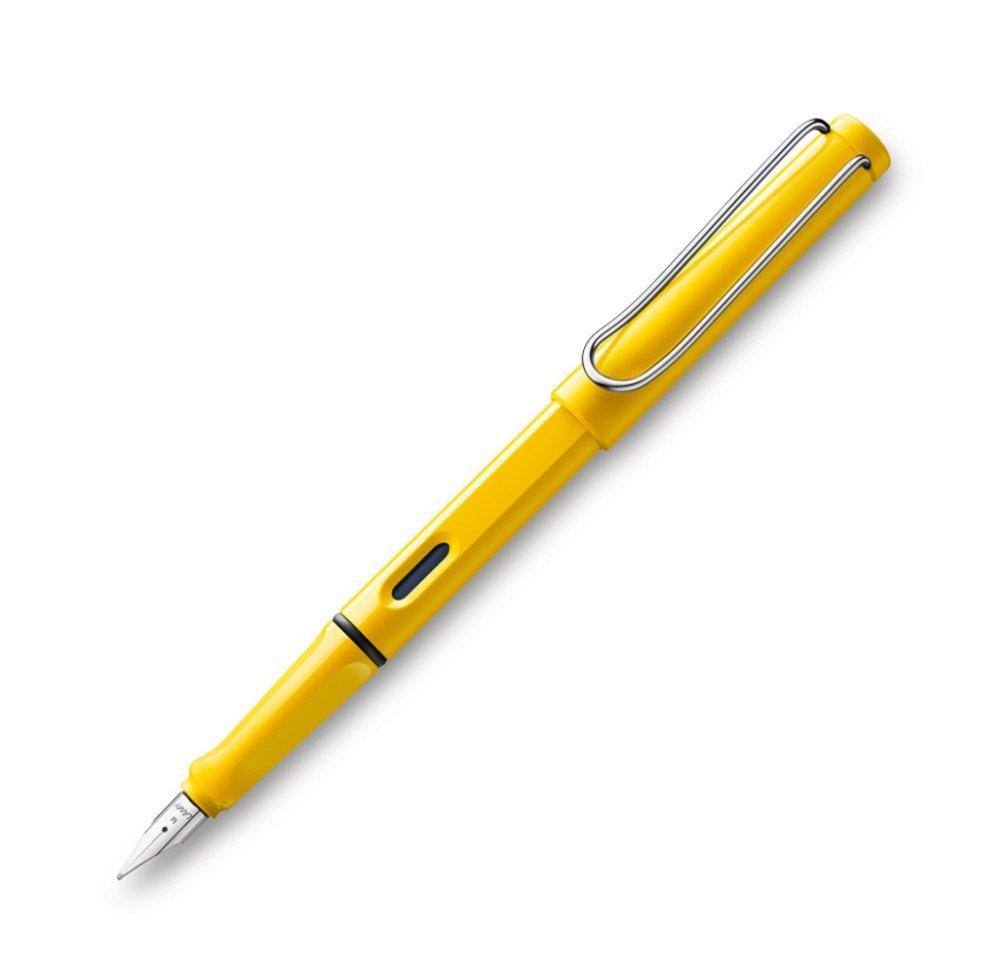 LAMY Safari Fountain LH Nib Medium Nib Pen, Yellow, L18-LH, (Left-Handed, Thickness) [Used]