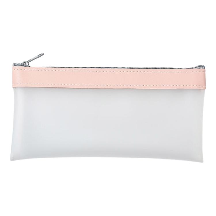 

Pencil Bag Clear Pencil Case Pencil Holder Zipper Pouch Stationery Bag for Work 1 розовый