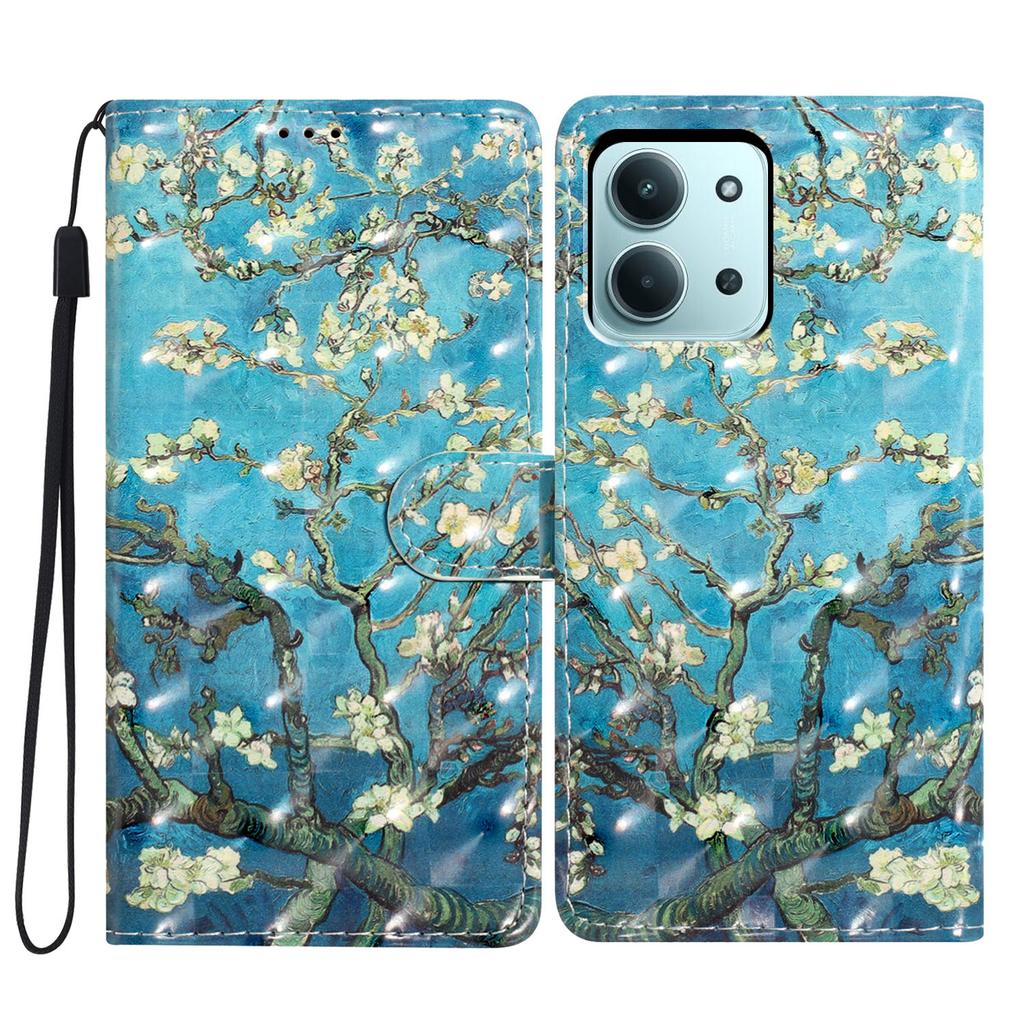 Dla Xiaomi Redmi 15C 4G (Światowy) (171mm)/Etui Poco C85 4G PU Skóra Portfel Pokrowiec na Telefon Druk Wzoru 3D