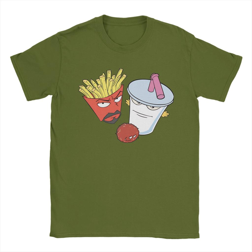 Freizeit Frylock Meatwad Master Shake Aqua Teen Hunger Force T-Shirts Unisex Rundhals-T-Shirts Kurzarm-T-Shirt Kleidung