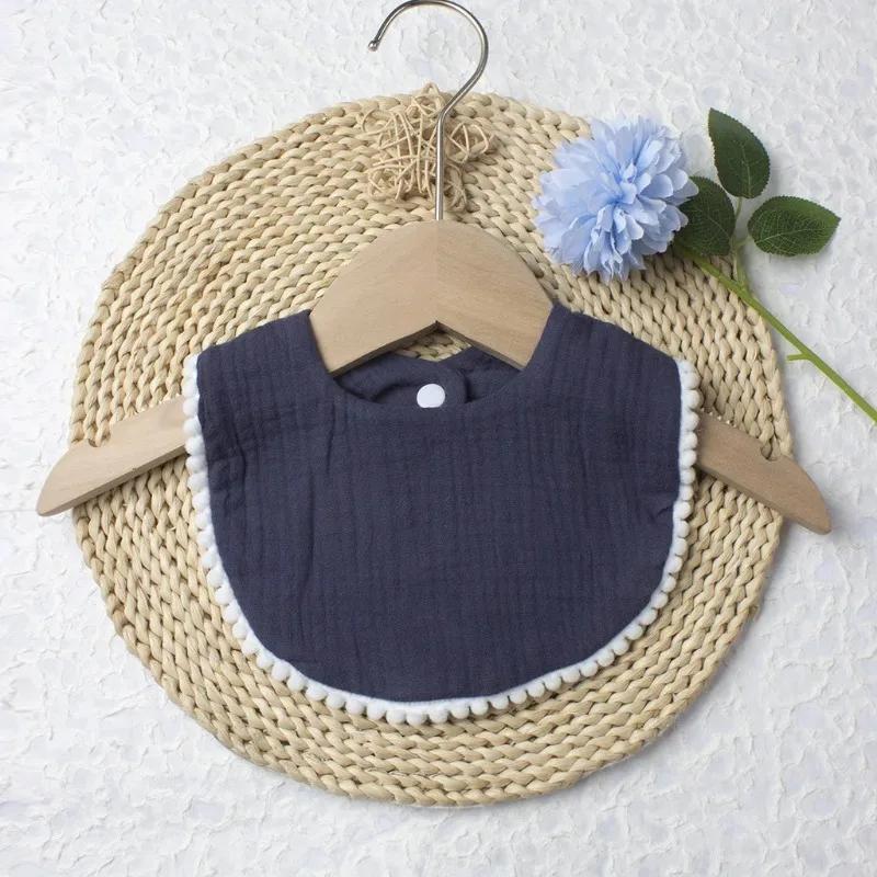 Băieți și fete, din bumbac pur, colorat de bomboane, bavetă confortabilă pentru saliva pentru bebeluși, prosop din dantelă solidă pentru saliva, prosop pentru saliva, pentru copii