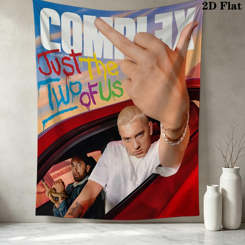 Eminem Wall Tapestry Aesthetic Wall Hanging Printed Fabric Blanket Decorative Tapestries For Bedroom Living Room Home Decor