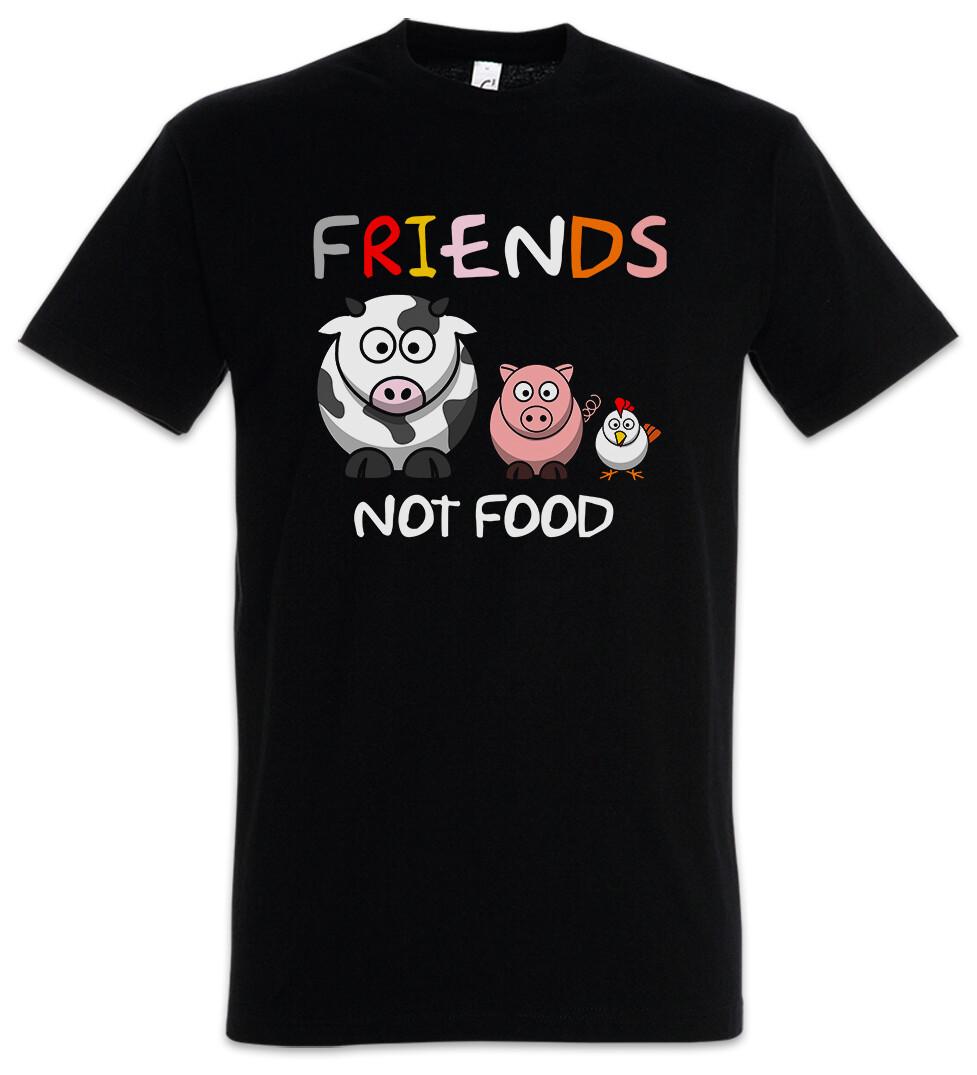 Friends Not Food Comic T-Shirt Vegan Speciesism Vegetarian Animal Welfare- L