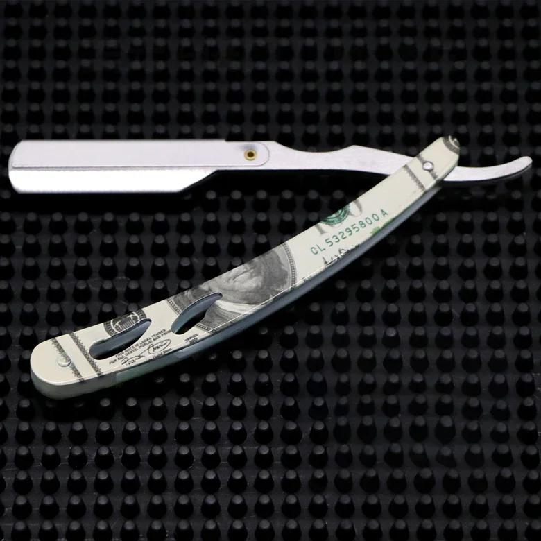 Navalhas Masculinas Barbeiro Navalha de Lâmina Reta Ferramentas para Barbear Cabelo Segurança Profissional Aço Inoxidável Faca Dobrável Ferramentas para Depilação