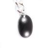 Altesse [G2220] - Silver Necklace 'Coffee Bean' Black White