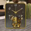 Modern Minimalist Table Clock Bedroom Desk Decor Silent Sweep Movement Wooden Frame Dual-Sided Analog Timepiece