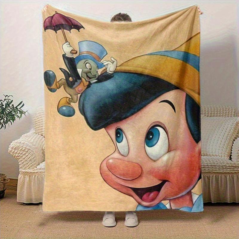 1pc, Disney Pinocchio Jiminy Cricket Blanket Gift for Home Decorative Throw Blanket Sofa Cover Bedding Travel Camping Car Beach Office Nap Mat