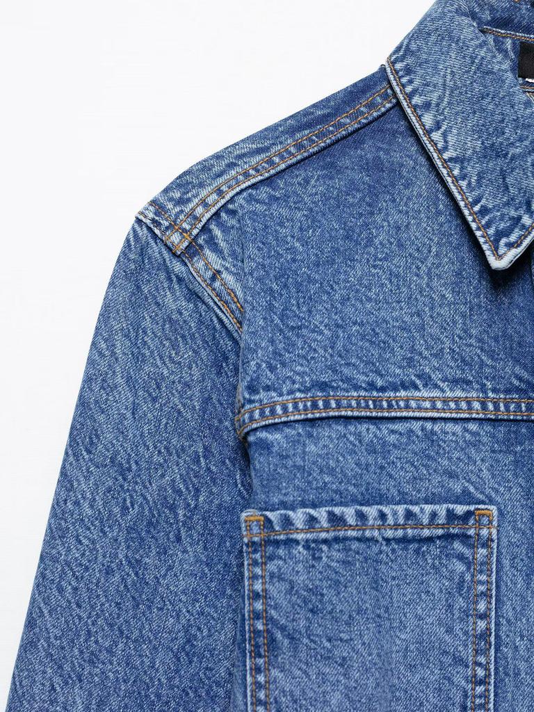 2025 Spring Women's European & American Style Long Denim Dress