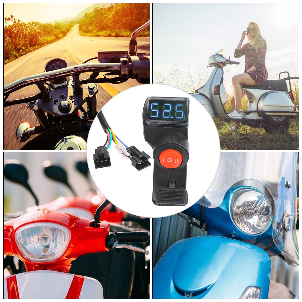 Electric Bike Thumb Throttle LCD Display Digital Battery Voltage Power Switch for Electric Vehicle
