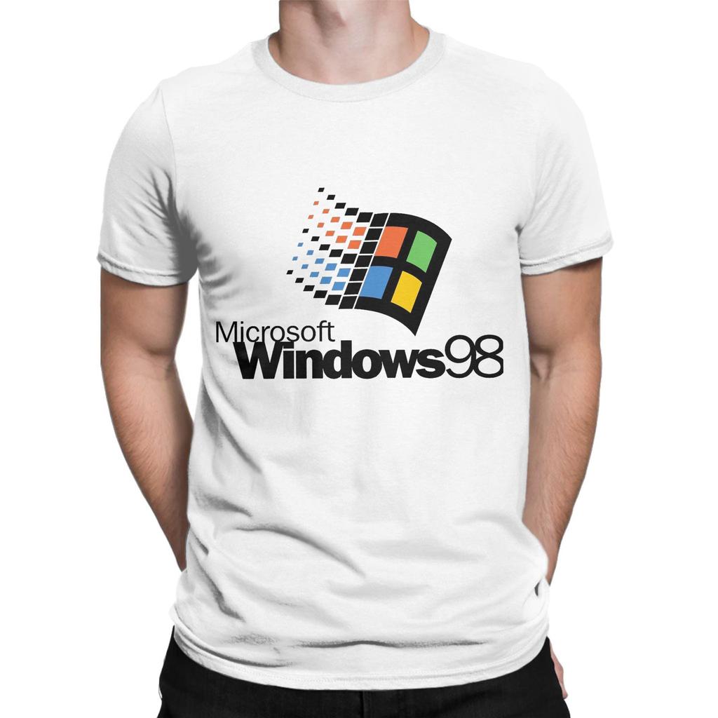 Microsoft Windows 98 T Shirt Summer  Cotton T-Shirts For Male Popular Loose Tee Shirt Short Sleeve Classic Tops