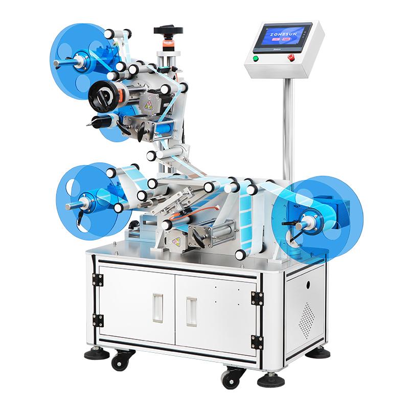 ZONESUN ZS-TB890 Automatic Label Rewinder Machine Reel to Reel Counter with Label Applicator