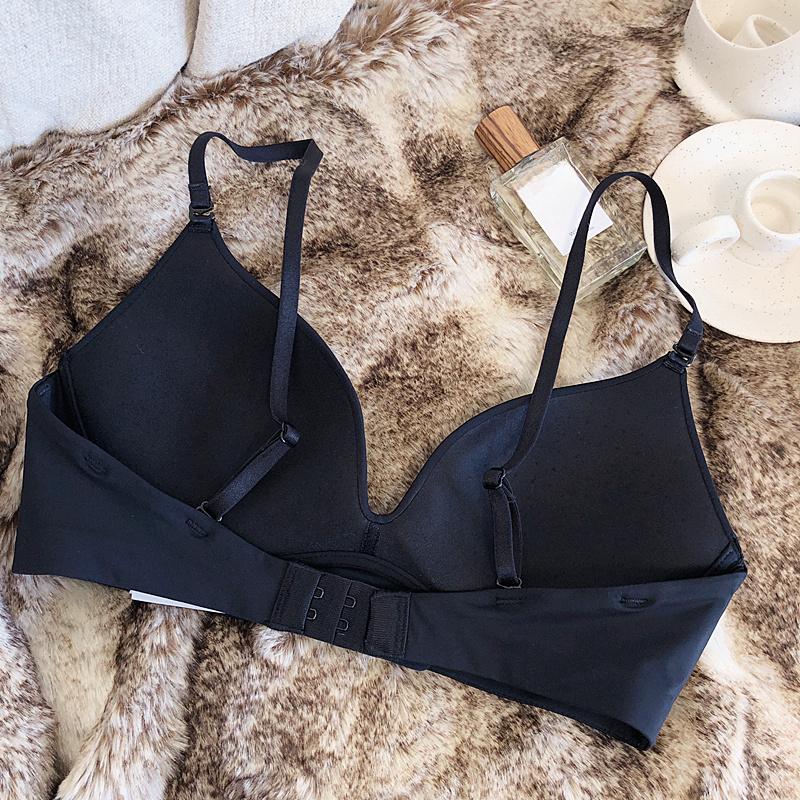 Women Seamless Underwear For Sexy Small Breast Push Up Bra Wireless Breathable Lingerie Backless Comfort Adjustable Brassiere