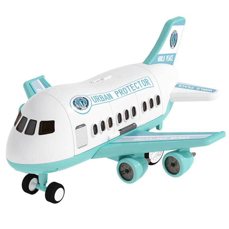 Extra Large Inertial Toy Airplane with Storage, Lights & Music - Educational Toy Set for Kids