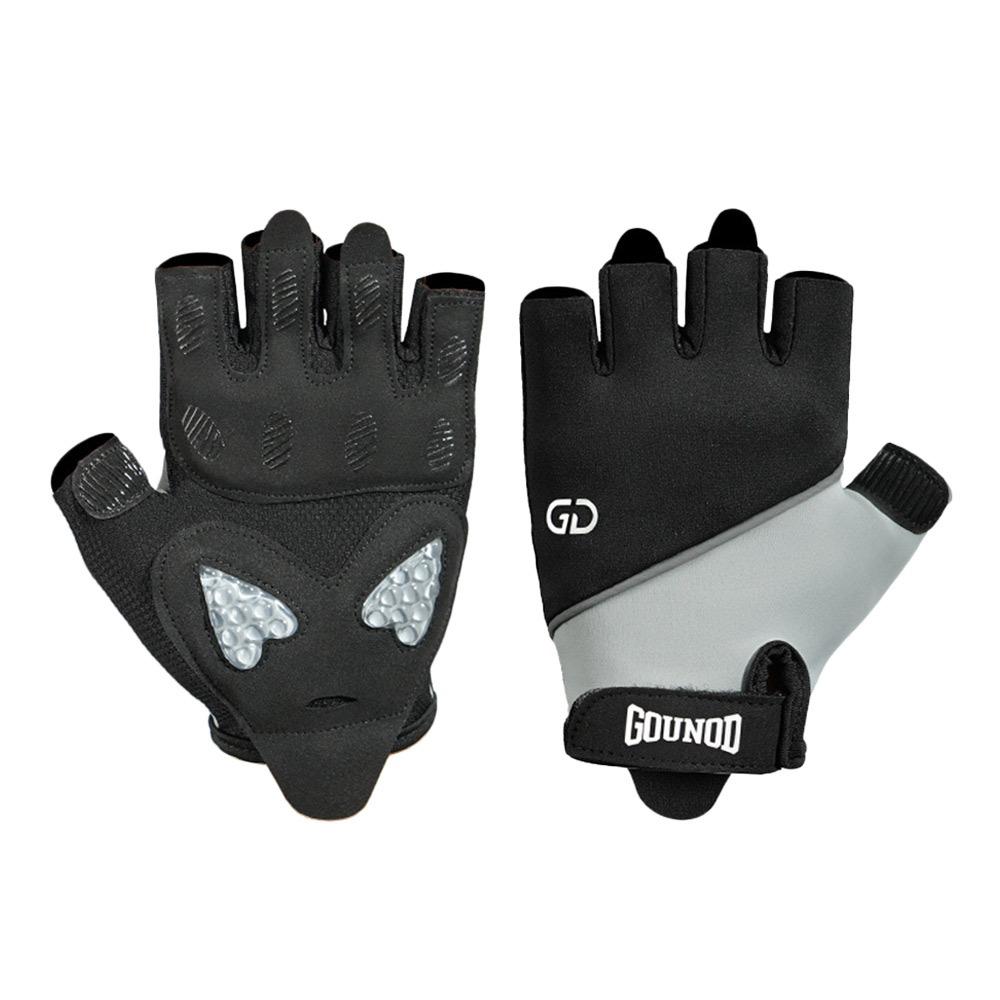 

Silicone Heart Exercise Gloves Breathable Half-Finger Cycling Gloves Wear-Resistant Shock Absorption Sports Gloves Gym Training L сірий